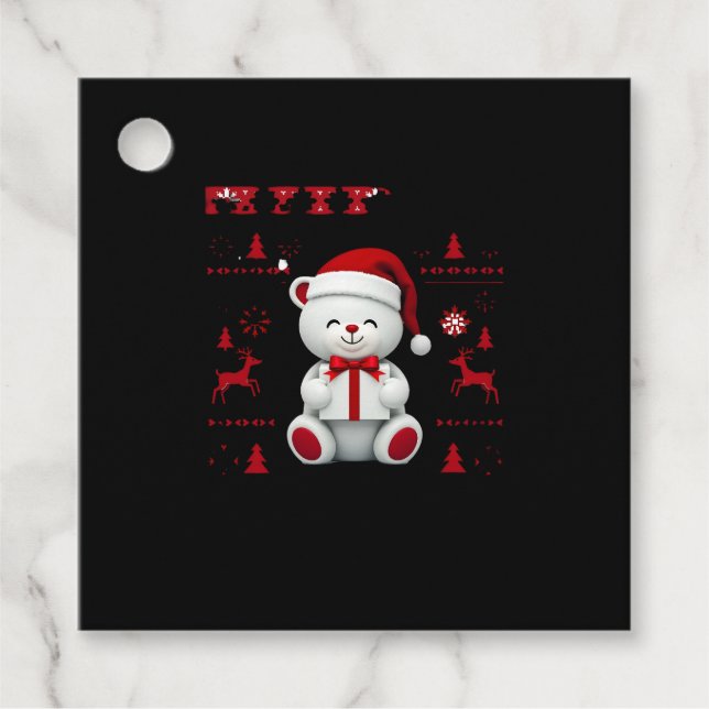 Bear Christmas Christmas (2) Geschenkanhänger (Vorderseite)