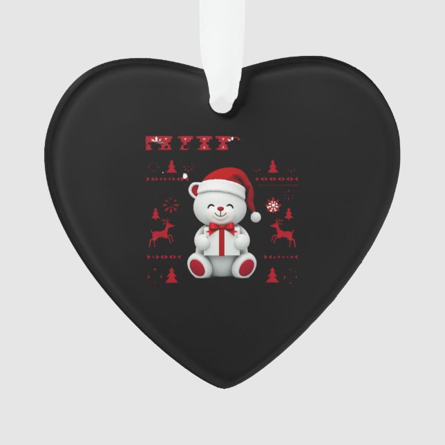 Bear Christmas Christmas (2) Ornament (Vorderseite)