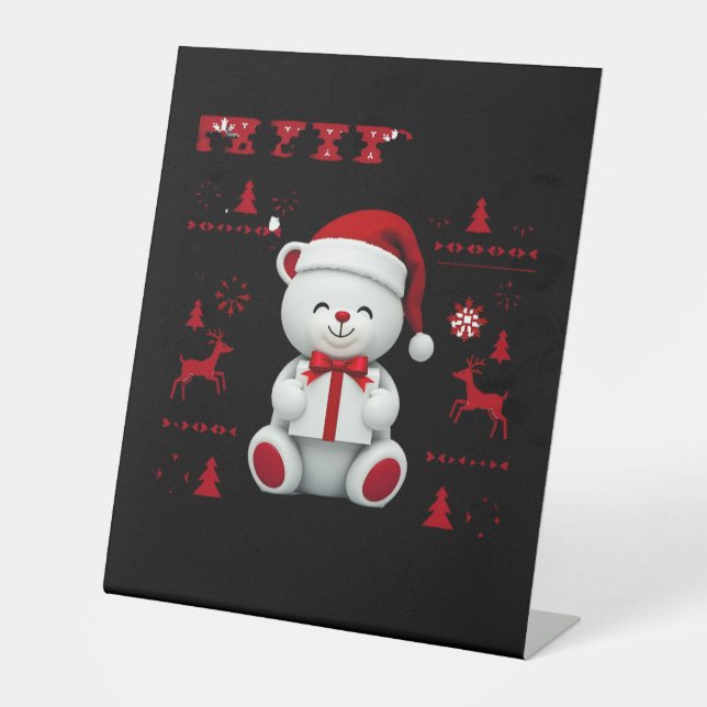 Bear Christmas Christmas (2) Sockelschild (Vorderseite)