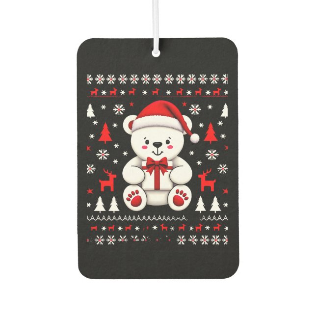 Bear Christmas Christmas (3) Autolufterfrischer (Vorderseite)