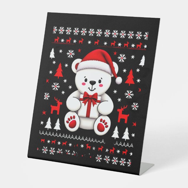 Bear Christmas Christmas (3) Sockelschild (Vorderseite)