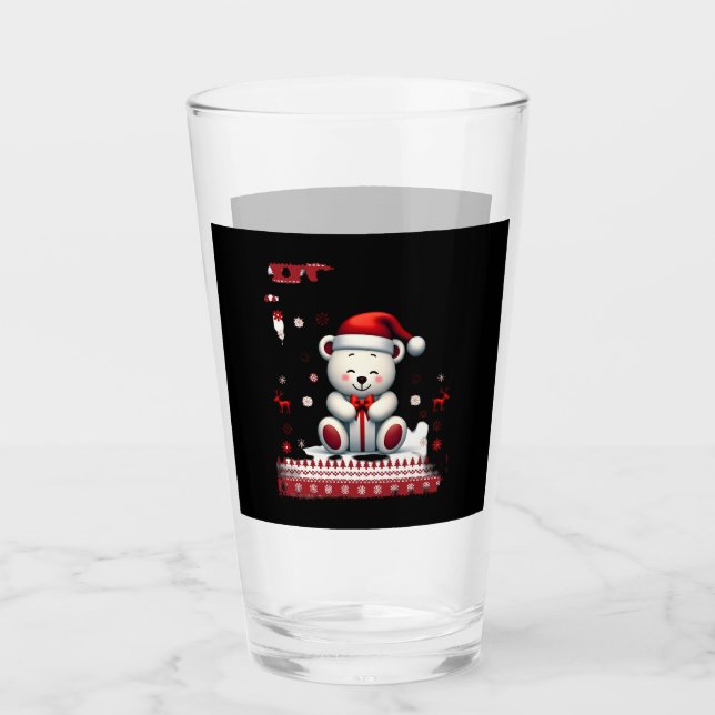 Bear Christmas Christmas (4) Glas (Vorderseite)