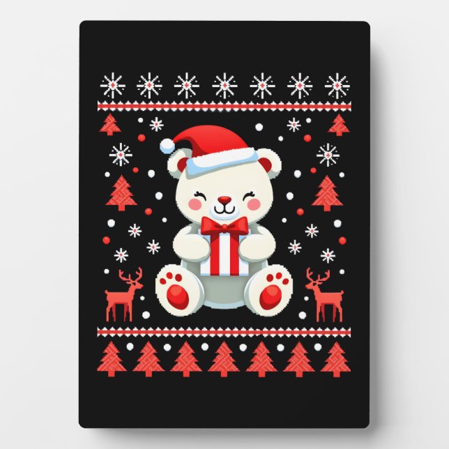 Bear Christmas Christmas (6) Fotoplatte (Vorderseite)