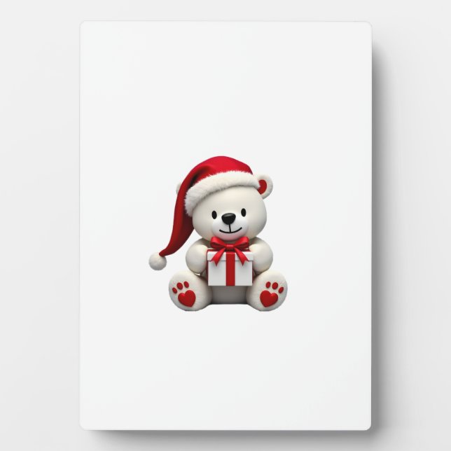 Bear Christmas Christmas Fotoplatte (Vorderseite)