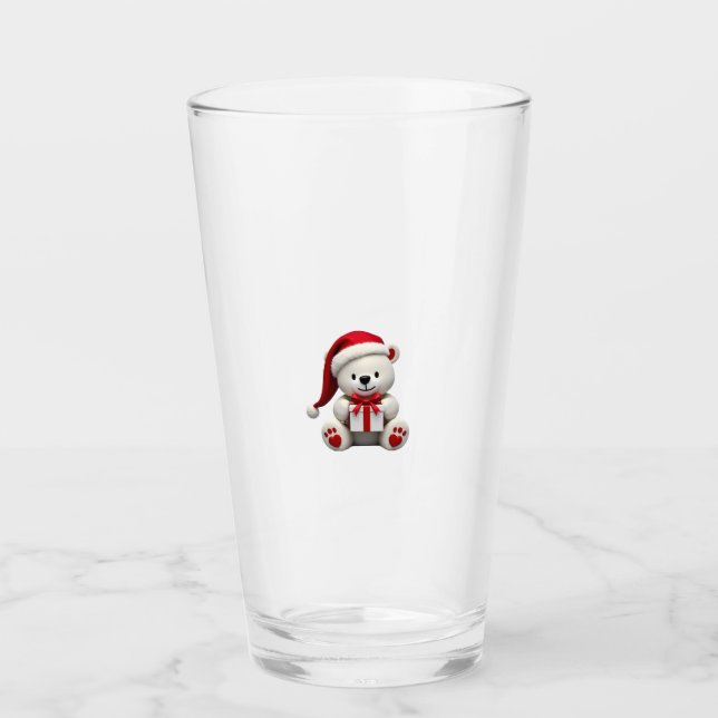 Bear Christmas Christmas Glas (Vorderseite)