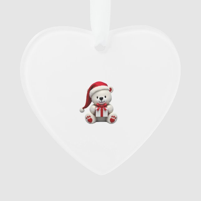 Bear Christmas Christmas Ornament (Vorderseite)