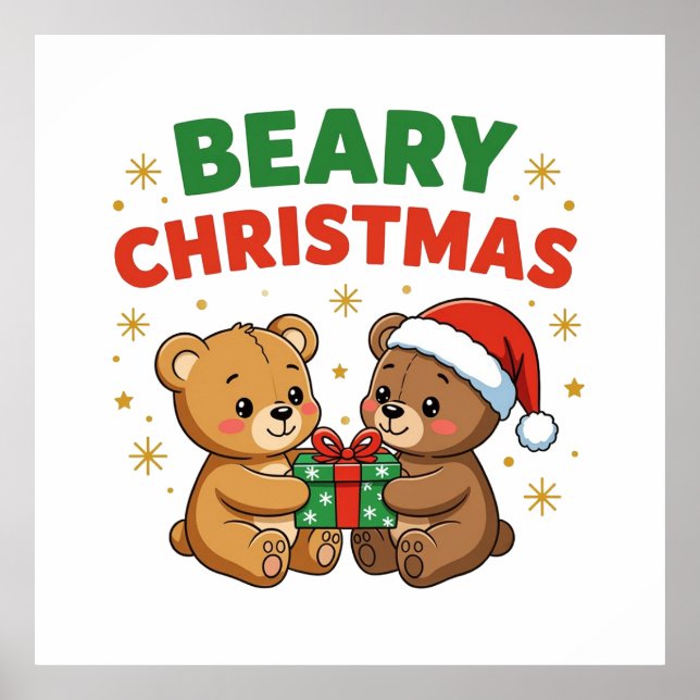 Bear Christmas Poster (Vorne)