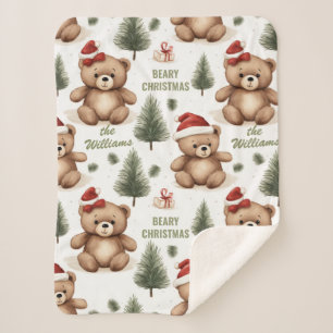 Bear Christmas Sherpadecke
