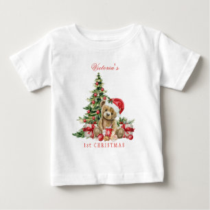 Bear Christmas Tree Baby's First Christmas Baby T-shirt