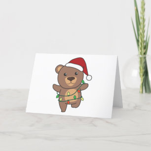 Bear Christmas Winter Animals Bears Feiertagskarte