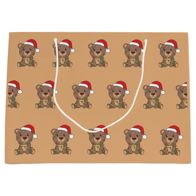 Bear Christmas Winter Animals Bears Große Geschenk Geschenktüte (Vorderseite)