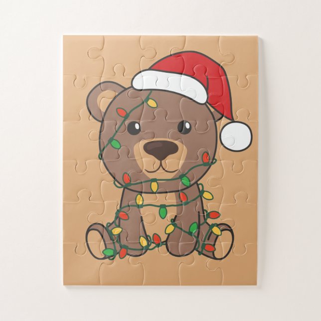 Bear Christmas Winter Animals Bears Jigsaw Puzzle (Vertikal)