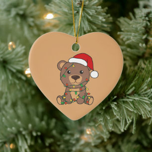 Bear Christmas Winter Animals Bears Keramik Orname Ornament