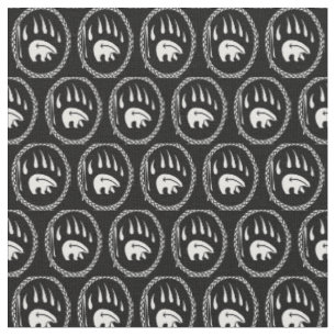 Bear Claw Fabric Tribal Bären Kunstwerk Stoff