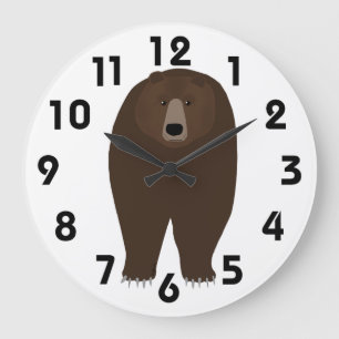 Bear Clock Große Wanduhr