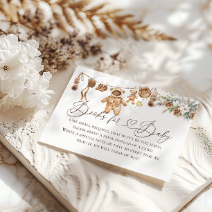 Bear ClothestLine Cold Outside Baby Showbücher Begleitkarte