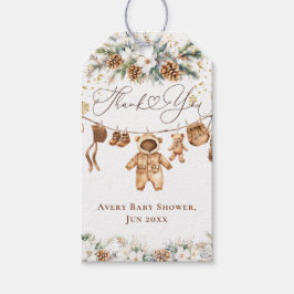 Bear ClothestLine Cold Outside Babydusche Geschenkanhänger