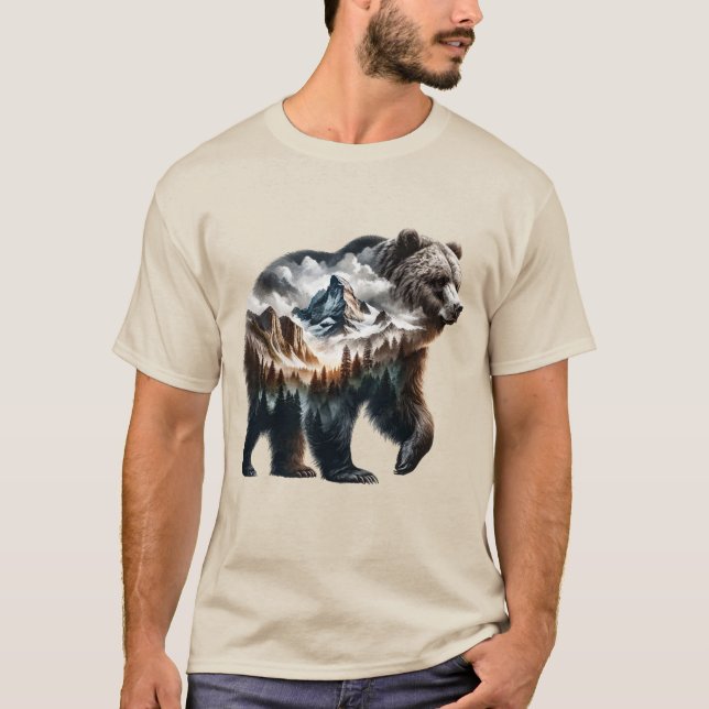 Bear Country Landschaftlich Men's T - Shirt (Vorderseite)