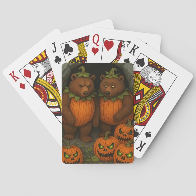 Bear Couple Costumes Playing Cards Spielkarten (Rückseite)