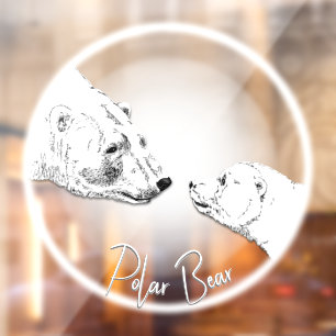 Bear Cub Decal Custom Polar Bear Art Window Fensteraufkleber