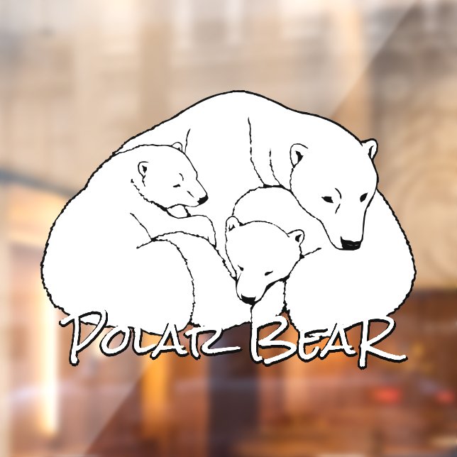 Bear Cub Decal Custom Polar Bear Twin Window Fensteraufkleber (Blatt 2)