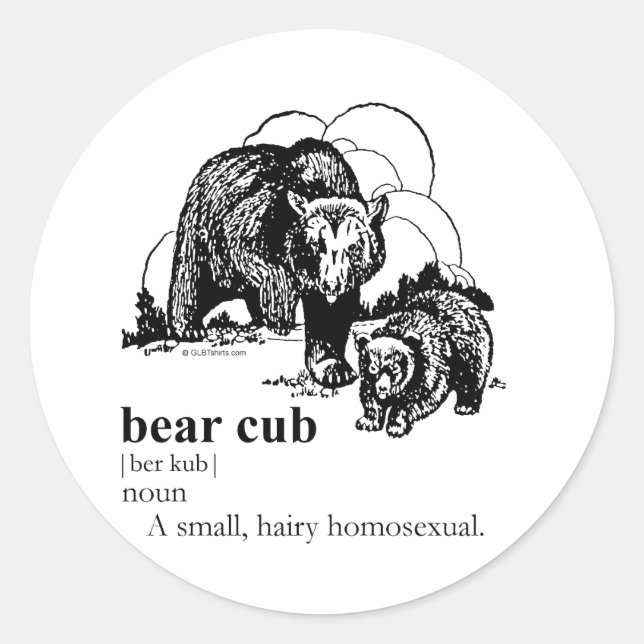 BEAR CUB DEFINITION RUNDER AUFKLEBER (Vorderseite)
