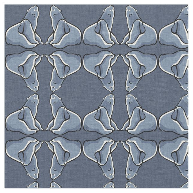 Bear Cub Fabric Polar Bear Cub Muster Stoff (Nahaufnahme)