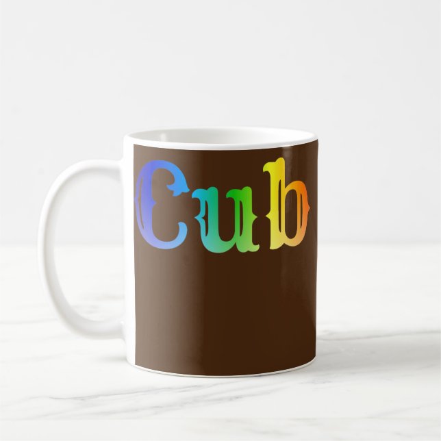 Bear Cub Gay Pride Bear Daddy Rainbow LGBTQ Pride Kaffeetasse (Links)
