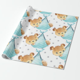 Bear Cub Niedlich Kinderzimmer Baby Boy Geschenk N Geschenkpapier