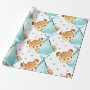 Bear Cub Niedlich Kinderzimmer Baby Boy Geschenk N Geschenkpapier