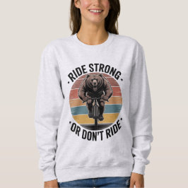 Bear Cycling Vintage Sunset Biker Design Sweatshirt