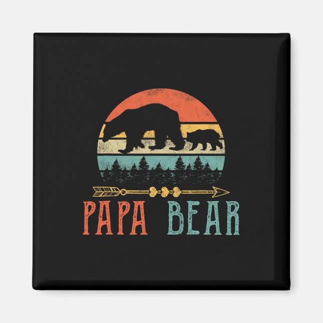 Bear Daddy Funny Mens Fathers Day Geschenkidee Magnet (Vorne)