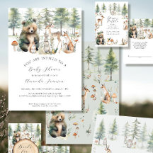 Bear Deer Forest Woodland Niedlicher Tiere Kinderd