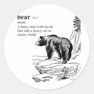 BEAR DEFINITION RUNDER AUFKLEBER