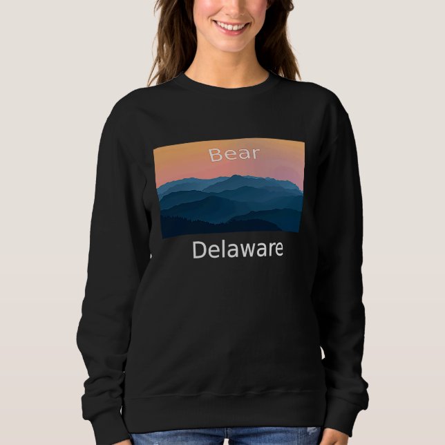 Bear Delaware Mountain sunset hometown Sweatshirt (Vorderseite)