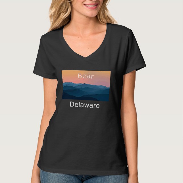 Bear Delaware Mountain sunset hometown T-Shirt (Vorderseite)
