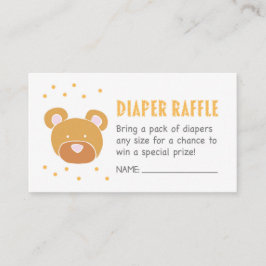 Bear Diaper Raffelschein Begleitkarte
