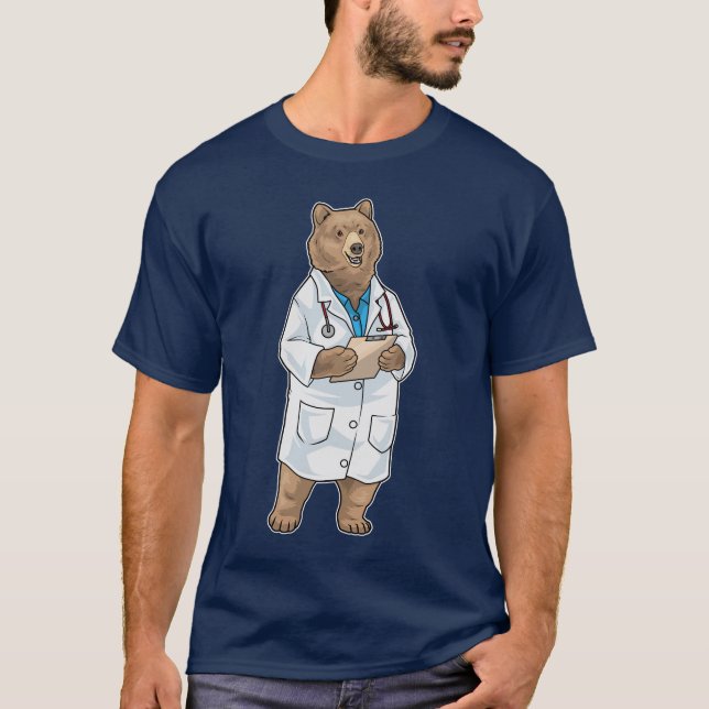 Bear Doctor Stethoscope T-Shirt (Vorderseite)