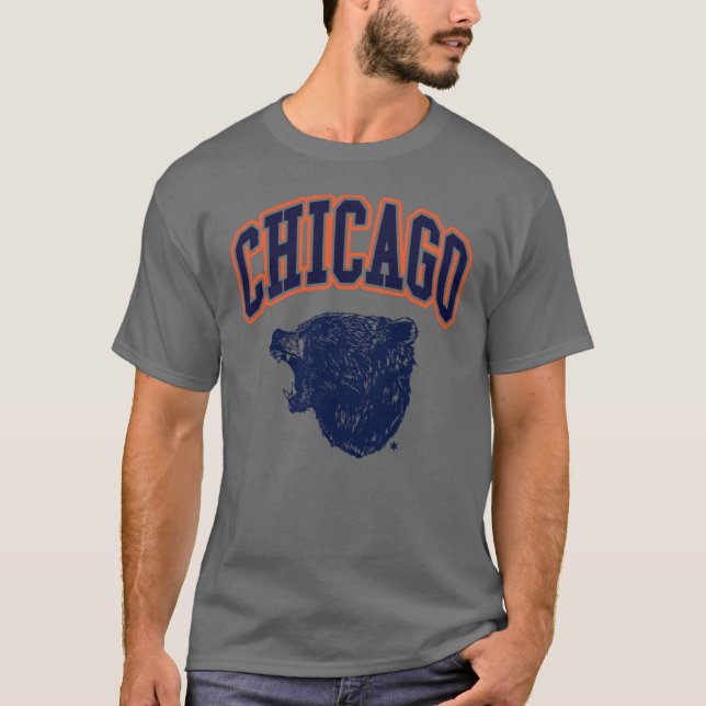 Bear Down Chicago Light Retro T-Shirt (Vorderseite)