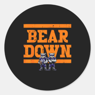 Bear Down Frauen Kinder Jungen Mädchen Jugend Teen Runder Aufkleber