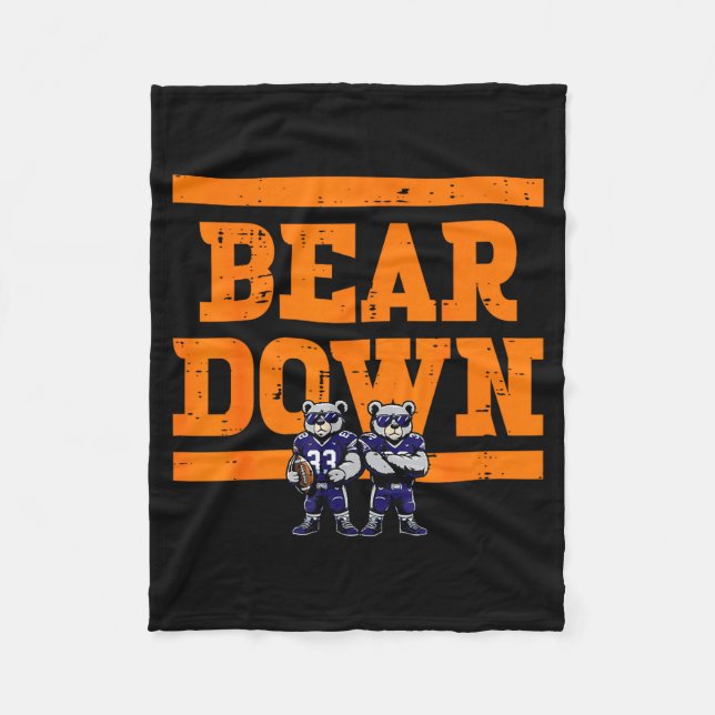 Bear Down Women Kids Boys Girls Youth Teen Men  Fleecedecke (Vorderseite)