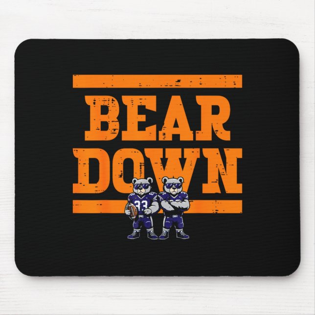Bear Down Women Kids Boys Girls Youth Teen Men  Mousepad (Vorne)