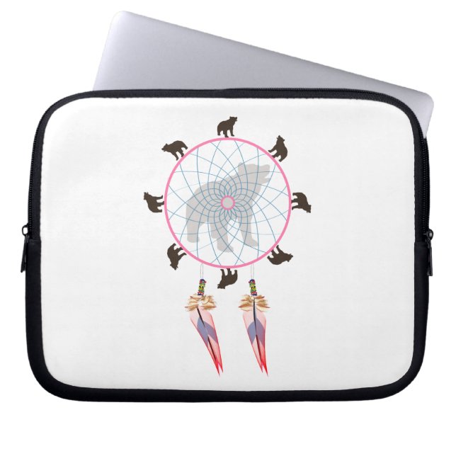 Bear Dream Catcher Laptopschutzhülle (Vorderseite)