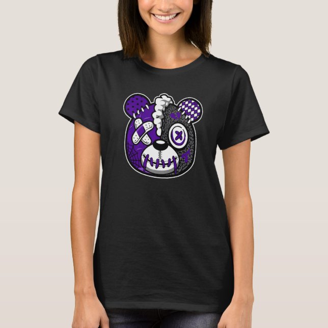 Bear Dripping  Loves Dark Iris 3s Unisex Matching T-Shirt (Vorderseite)