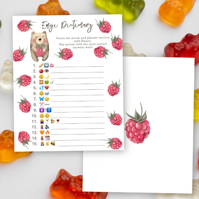 Bear - Emoji Pictionary game baby dusche (Von Creator hochgeladen)