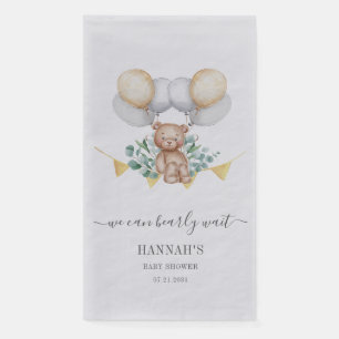 Bear Eucalyptus Verlasst Babydusche Botanisch Serviette