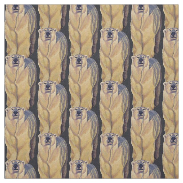 Bear Fabric Polar Bären Art Fabric Customizable Stoff (Muster)