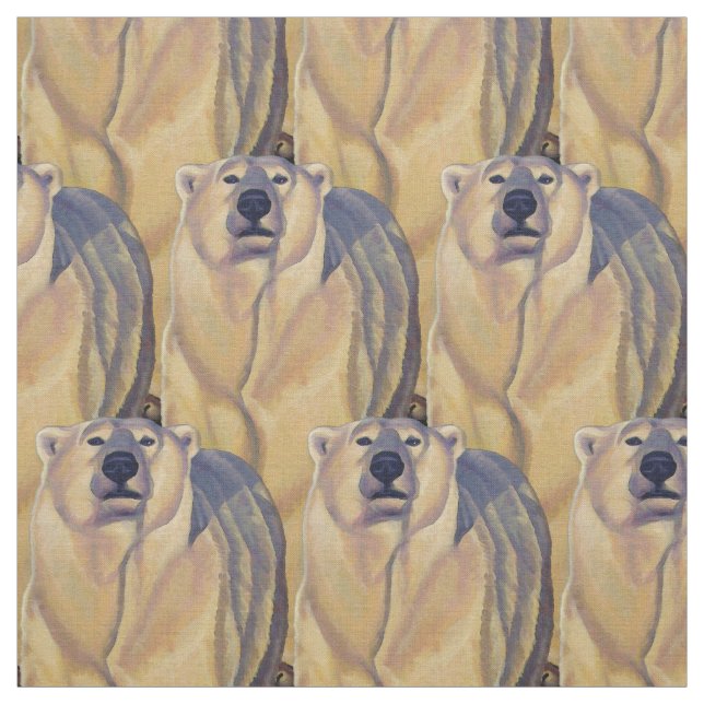 Bear Fabric Polar Bären Art Fabric Customizable Stoff (Muster)