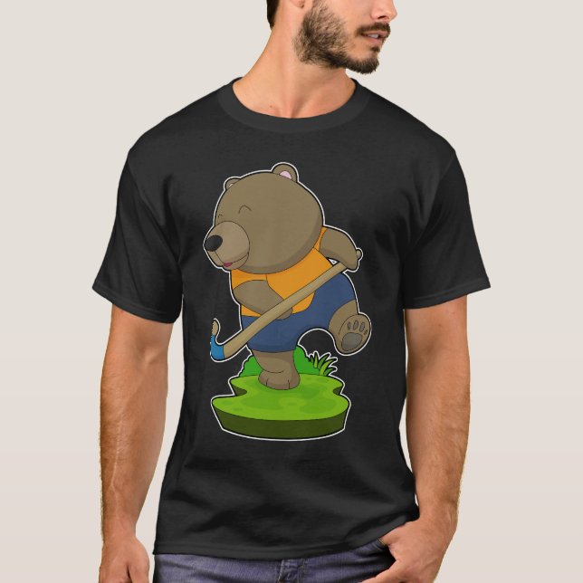 Bear Field Hockey Hockey-Stab T-Shirt (Vorderseite)