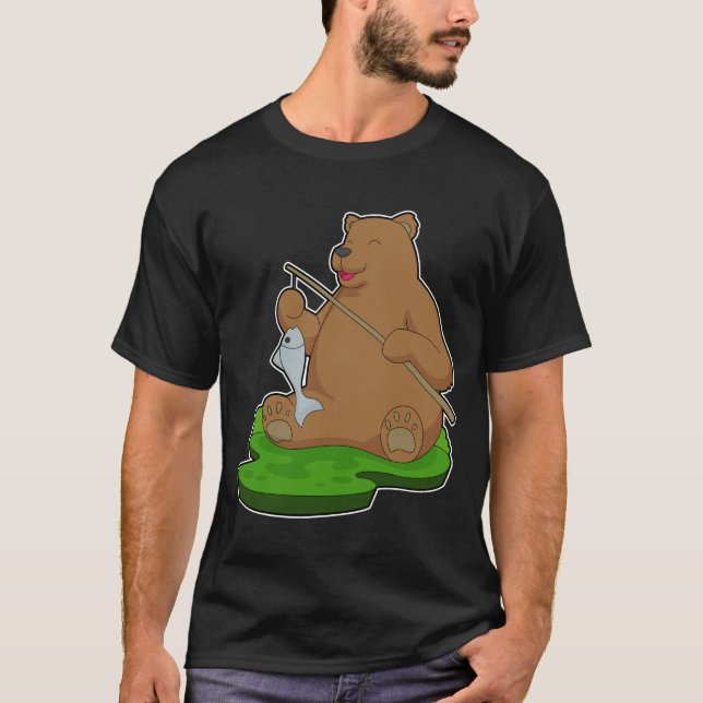 Bear Fisher Fish Fish T-Shirt (Vorderseite)